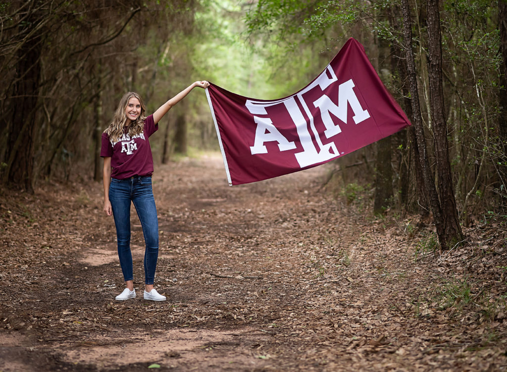 Senior portraits in The Woodlands