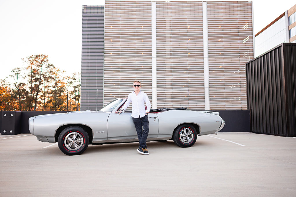 senior photos with classic cars