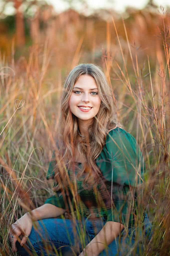 outdoor senior photos in Conroe