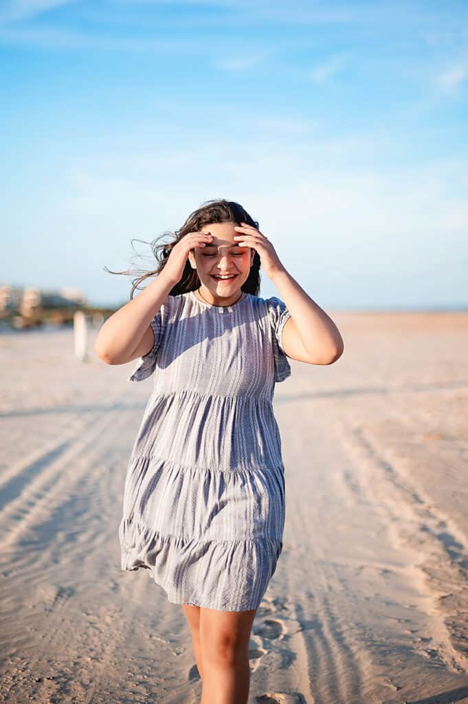 Senior photos at Galveston, TX