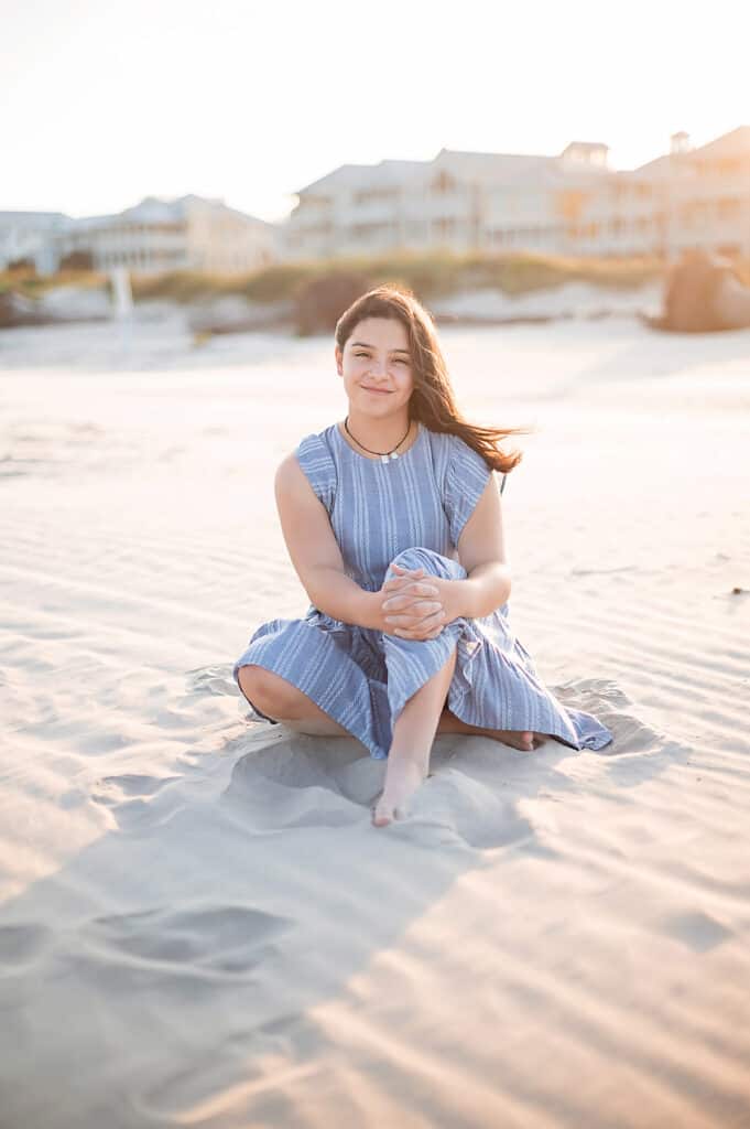 senior photos at the beach