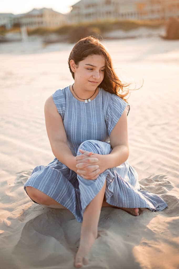 golden light at the beach