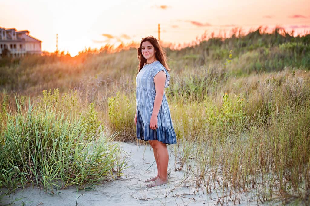 sunset senior photo shoot