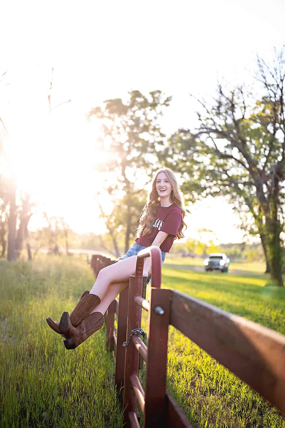 golden light cowgirl senior girl