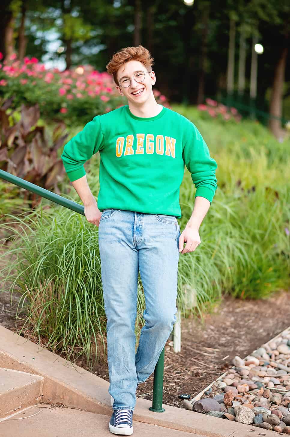 smiling senior guy in nature