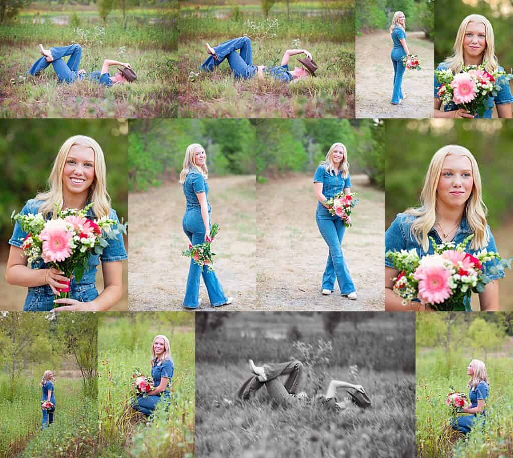 wild field senior session girl 