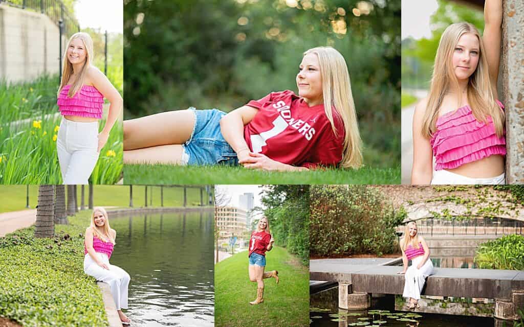 5 outdoor locations in the woodlands for senior photos 