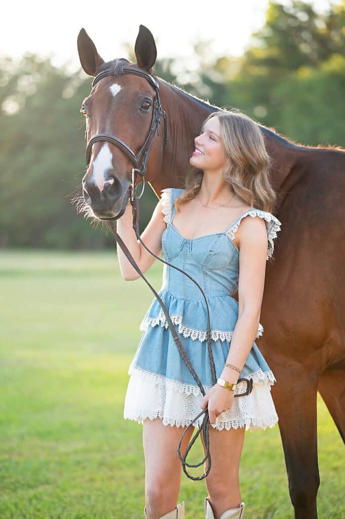 Senior session bliss with a horse