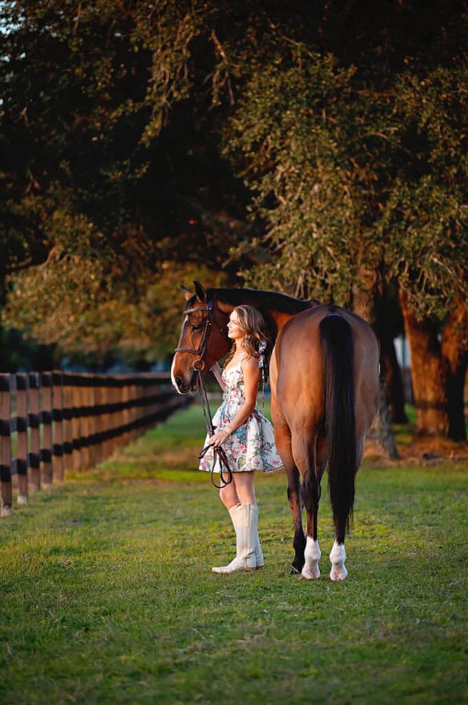 girl and her horse photo